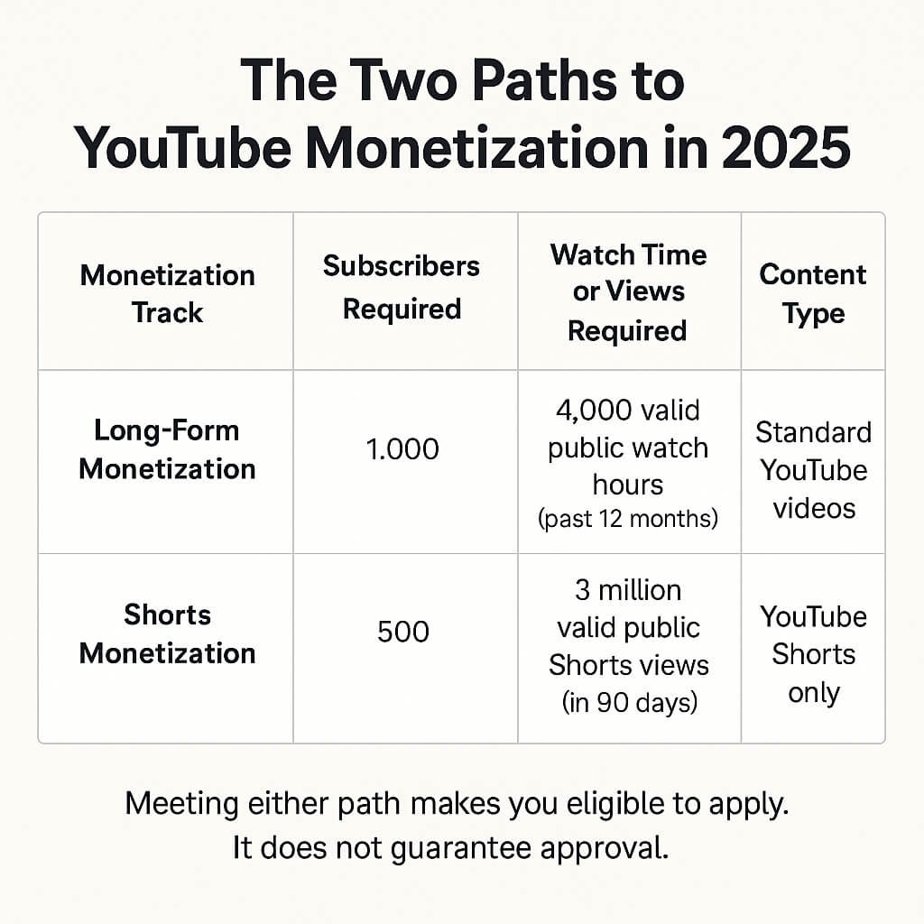youtube monetization requirements