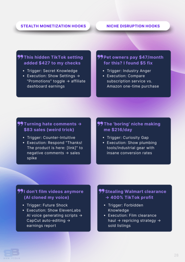 best tiktok hooks to drive sales