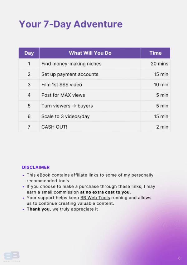 7 days strategy to make money with tiktok