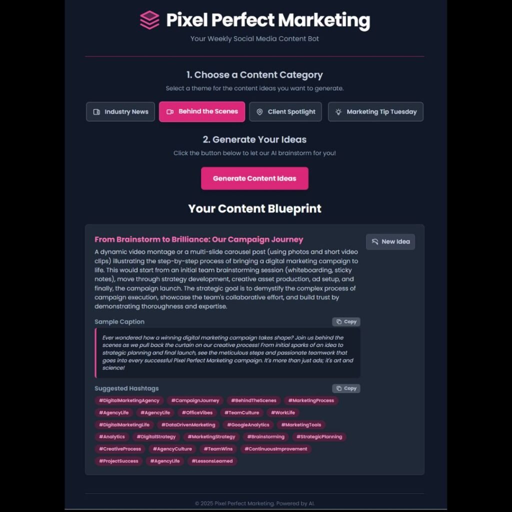 Goggle AI Studio marketing app