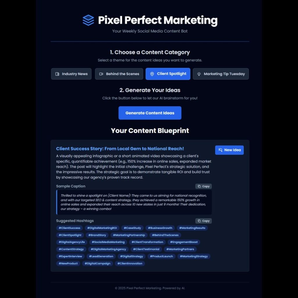 Marketing App built with Goggle AI Studio