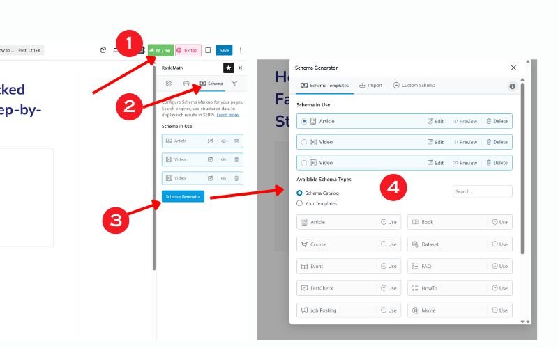 schema markup with rankmath step by step
