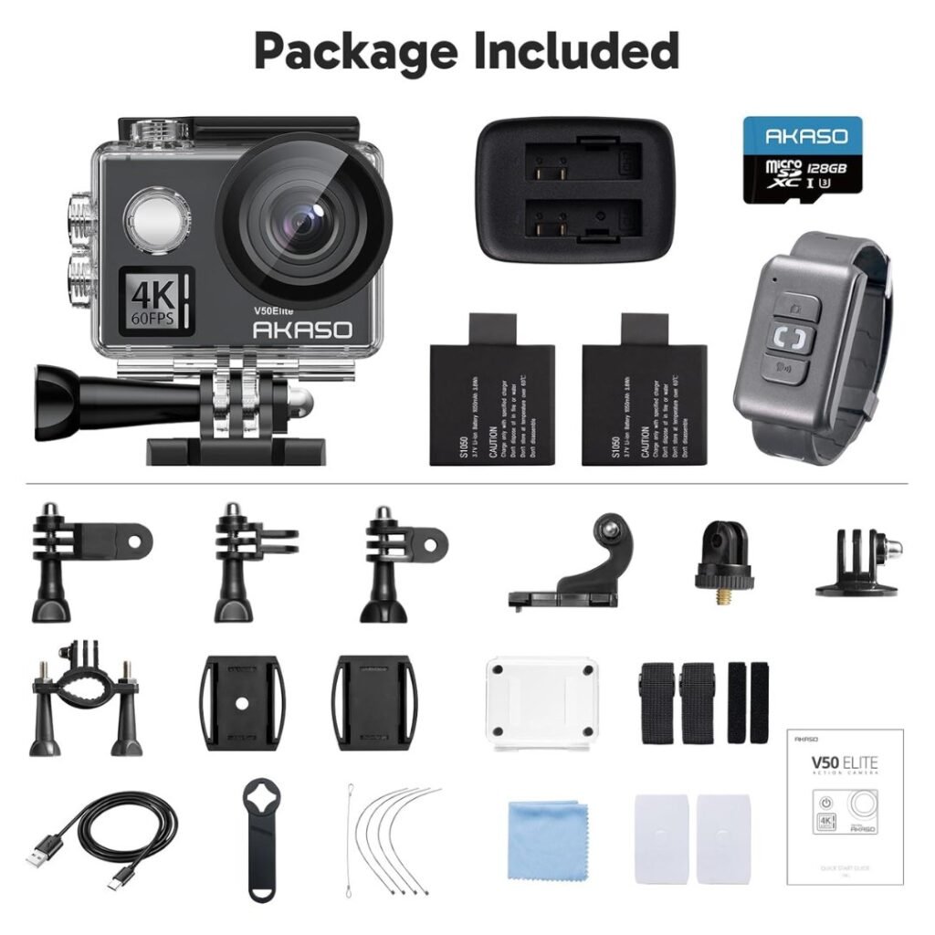 AKASO V50 Elite package included