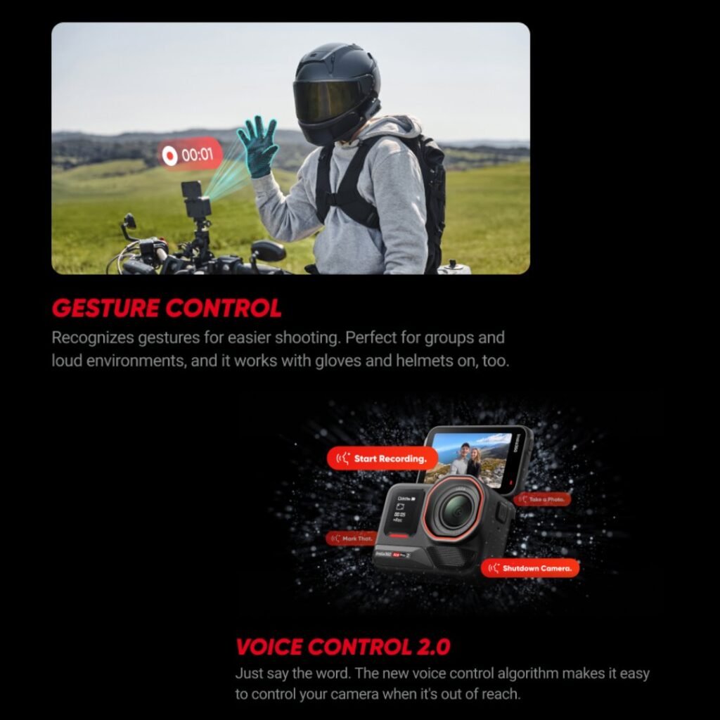 Insta360 Ace Pro 2 voice control and gesture control