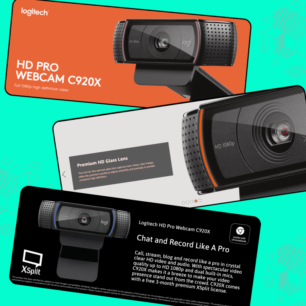 Logitech C920x HD Pro PC Webcam features