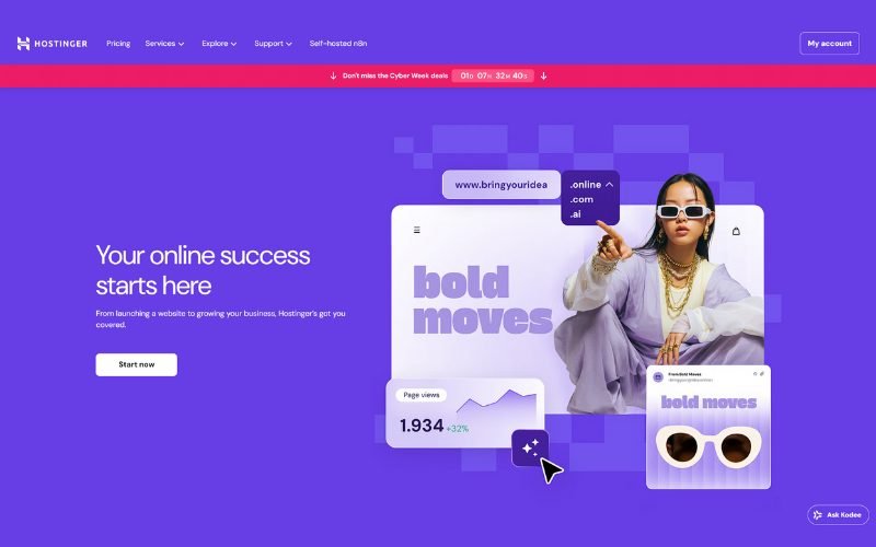 hostinger home page website