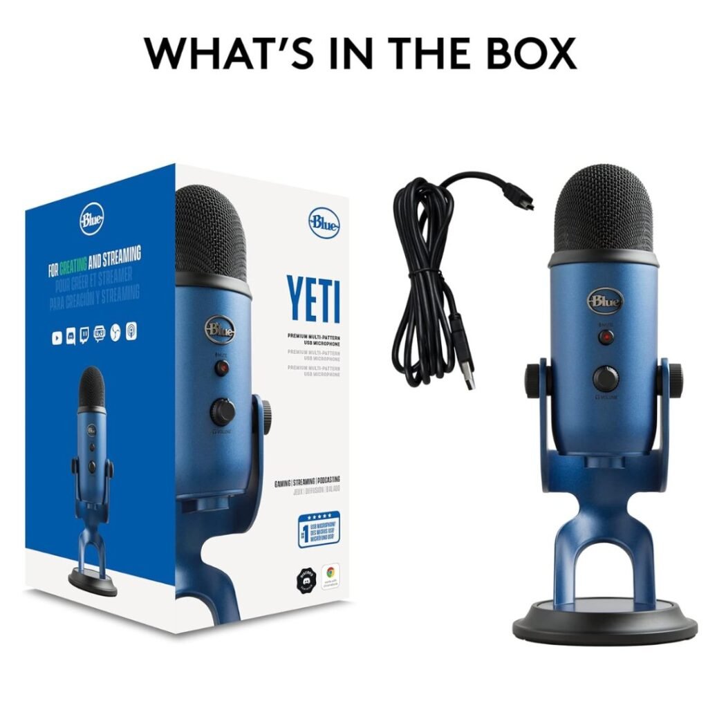 Logitech Blue Yeti Mic whats in the box