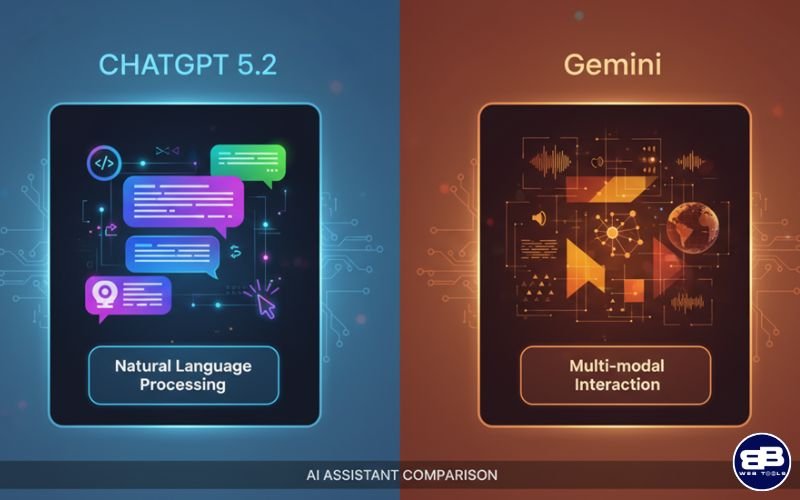 ChatGPT vs Gemini comparison split screen