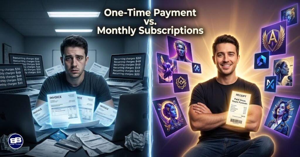 Artistly.ai one-time lifetime pricing compared to expensive monthly subscriptions value for money for digital marketers
