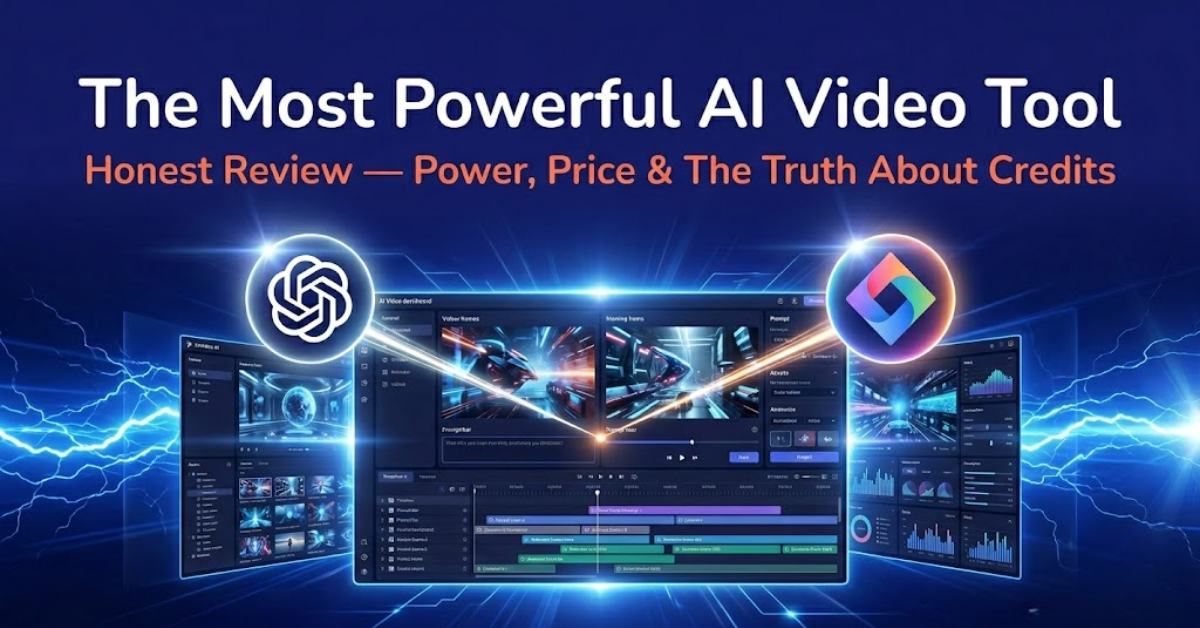 InVideo AI review 2026 featured image showing AI video dashboard with Sora 2 and VEO 3.1 integration on bbwebtools.com